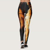 Wild Elegance: Leeuwin Gedrukte Leggings (Achterkant)