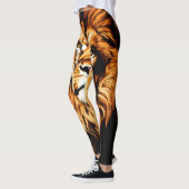 Wild Elegance: Leeuwin Gedrukte Leggings (Links)