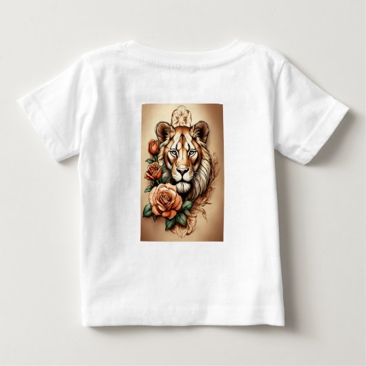 Wild Elegance: Leeuwin & Roos Tattoo-geïnspireerd  (Achterkant)