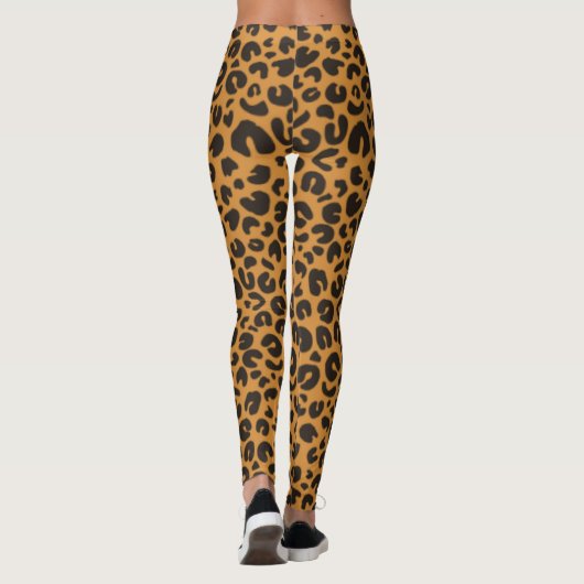 Wild Elegance: Leopard Print Leggings (Achterkant)