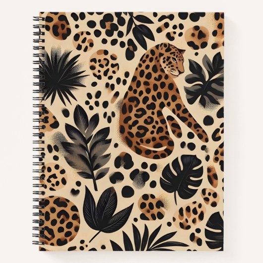 Wild Elegance Leopard Skin Notitieboek (Voorkant)