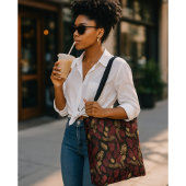 Wild Elegance Monogram Bourgogne & Goud Tote Bag