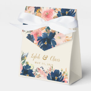 Wild Elegance Navy Blush & Gold Wedding Bedankdoosjes
