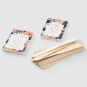 Wild Elegance | Navy Blush & Gold Wedding Hand Fan Handwaaier (Niet-gemonteerd)