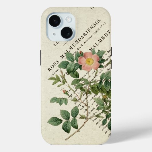 Wild Elegance: Rosa malmundariensis iPhone Case (Achterkant)