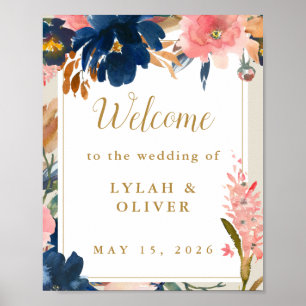 Wild Elegance   Welkom bij Navy Blush & Gold Weddi Poster