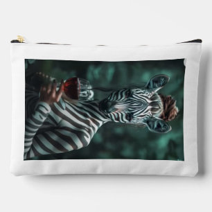 Wild Elegance - Zebra Woman Cosmetic Bag Etui