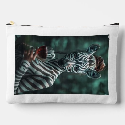Wild Elegance - Zebra Woman Cosmetic Bag Etui (Voorkant)