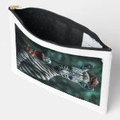 Wild Elegance - Zebra Woman Cosmetic Bag Etui (Open)