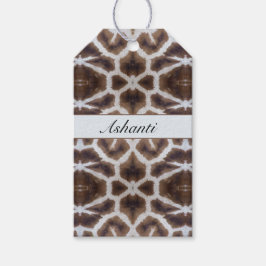 Wild Elegant | Persoonlijke Safari Giraffe Print Cadeaulabel