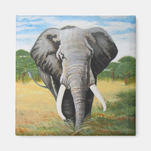 Wild Elephant Magneet (Voorkant)