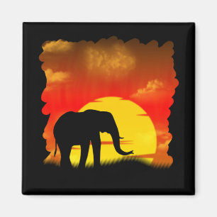 Wild Elephant Magnet