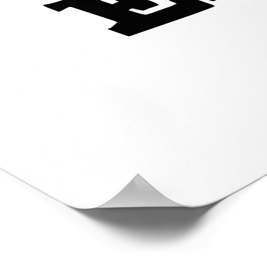 Wild emaille grappig wild dier tand woordspeling poster (Hoek)