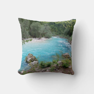 Wild Emerald Soca River Natuur Fotografie Kussen