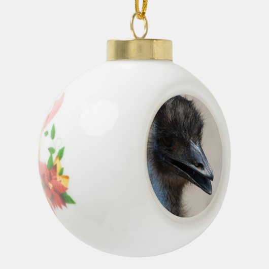 Wild Emu Keramische Bal Ornament (Links)