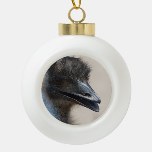 Wild Emu Keramische Bal Ornament (Voorkant)