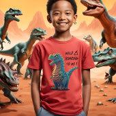 Wild en brullend naar Go T-Rex T-shirt