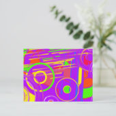 Wild en Crazy Paarse Hues Briefkaart (Staand voorkant)