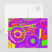 Wild en Crazy Paarse Hues Briefkaart (Voorkant / Achterkant)