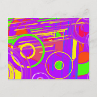 Wild en Crazy Paarse Hues Briefkaart