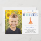 Wild en Drie, Fox 3e verjaardagsfeest voor Jongen Kaart (Voorkant)