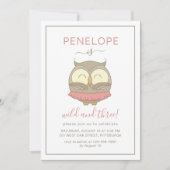 Wild en drie grillige uil verjaardagsfeestje kaart (Voorkant)