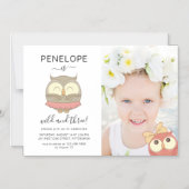 Wild en drie grillige uilen foto verjaardagsfeestj magnetische uitnodiging (Voorkant)