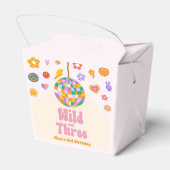 Wild en Drie Retro Disco Ball 3e Verjaardagsfeest Bedankdoosjes (Achterkant)