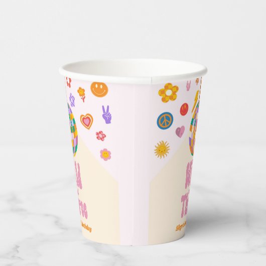 Wild en Drie Retro Disco Ball 3e Verjaardagsfeest Papieren Bekers (Rechts)