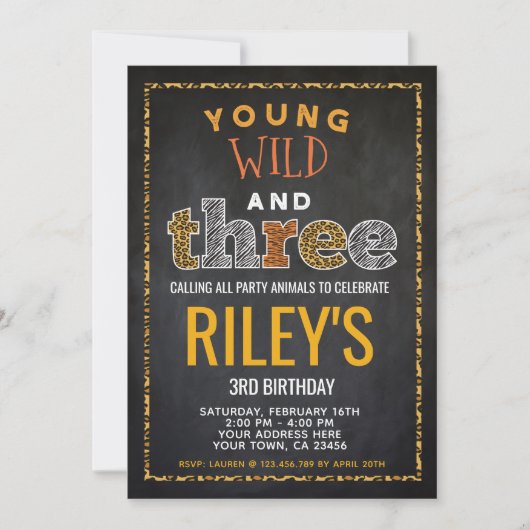 Wild en drie, Safari Kaart (Voorkant)