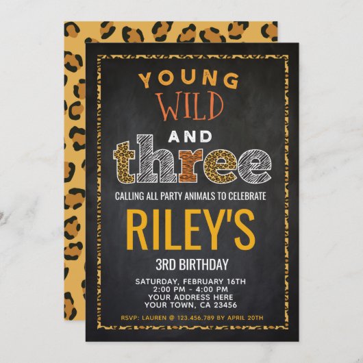 Wild en drie, Safari Kaart (Voorkant / Achterkant)