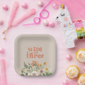 Wild en Drie Wildflower Party Papier Borden Papieren Bordje (Feest)