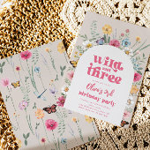 Wild en Drie Wildflower Uitnodiging