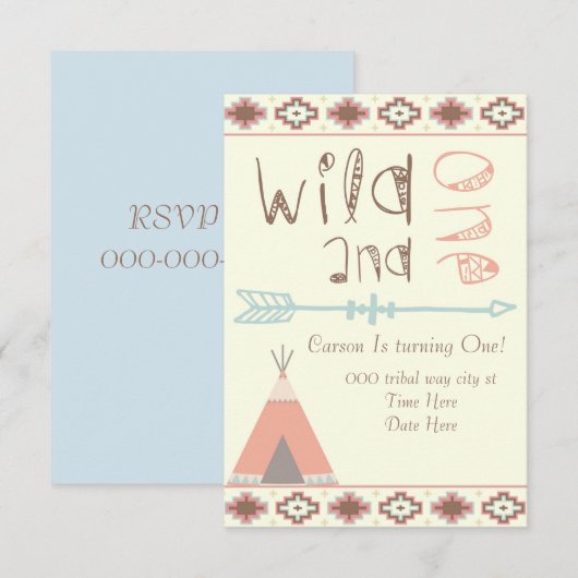 Wild en een kaart (Voorkant / Achterkant)