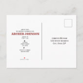 Wild en een Tattoo hart eerste verjaardag Uitnodiging Briefkaart (Achterkant)