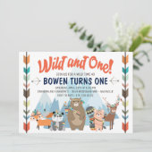 Wild en een verjaardag uitnodiging (Staand voorkant)
