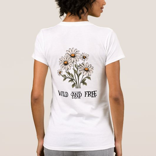 Wild en Free Daisy T-shirt (Achterkant)
