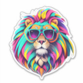 Wild en Free Lion-thema Sticker Set (Voorkant)