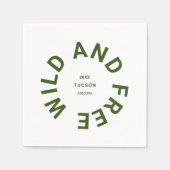 Wild en gratis bos groen camping thema servet (Voorkant)