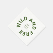 Wild en gratis bos groen camping thema servet (Hoek)