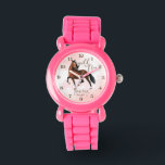 Wild en gratis bruin Hackney paard meisje aangepas Horloge<br><div class="desc">Wilde en gratis hackney paard meisjes kijken paard partij geschenken gracieus galopperen hackney bruin paard,  mooi gepersonaliseerd cadeau voor paardenliefhebbers.</div>