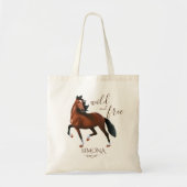 Wild en gratis bruin hackney paard meisjes feest c tote bag (Voorkant)