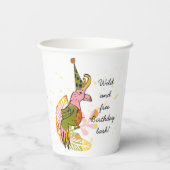 Wild en gratis Safari Kind Joint Birthday Party Papieren Bekers (Achterkant)