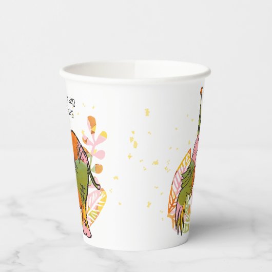 Wild en gratis Safari Kind Joint Birthday Party Papieren Bekers (Links)