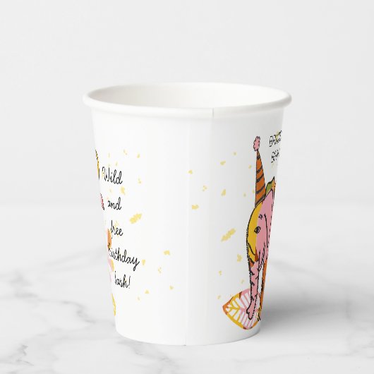 Wild en gratis Safari Kind Joint Birthday Party Papieren Bekers (Rechts)