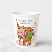 Wild en gratis Safari Kind Joint Birthday Party Papieren Bekers (Voorkant)