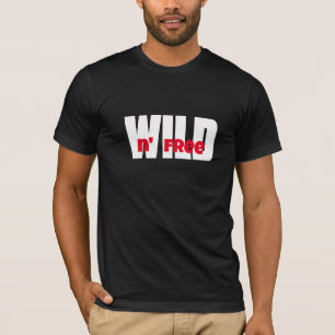 Wild en gratis trendy grafisch T-shirt op maat per