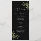 Wild en groen huwelijksprogramma programmakaart (Voorkant)