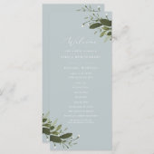 Wild en groen huwelijksprogramma programmakaart (Voorkant / Achterkant)