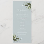 Wild en groen huwelijksprogramma programmakaart (Voorkant)